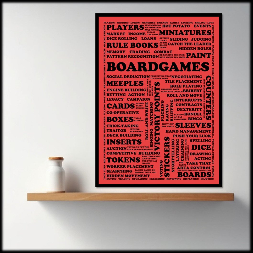 Boardgame Delights - A4 Art Print