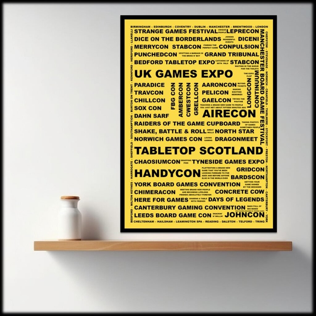 Boardgame Events - A4 Art Print